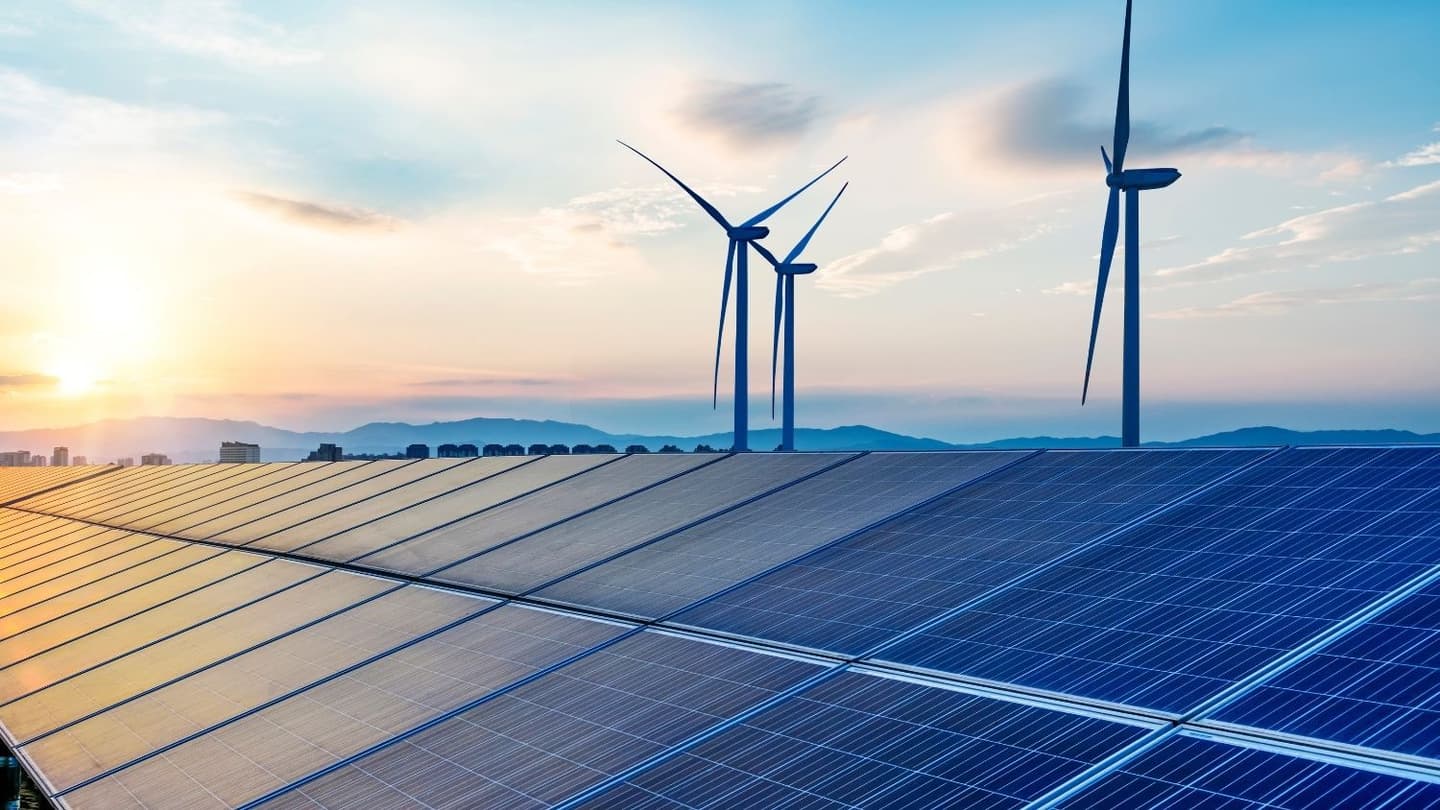 ACME Solar renewable energy project with solar panels