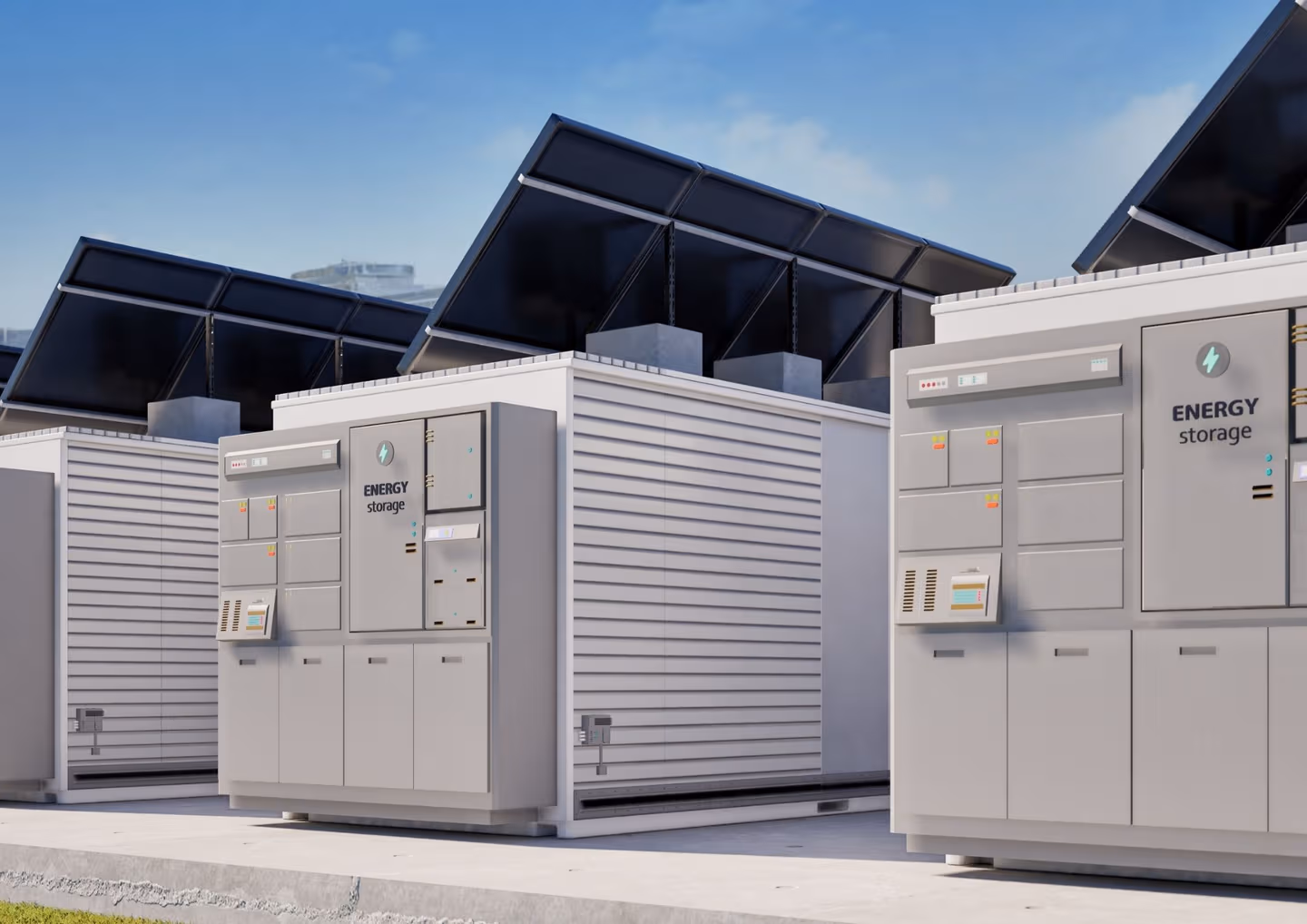 Battery energy storage system integrated with a 50 MW solar project.